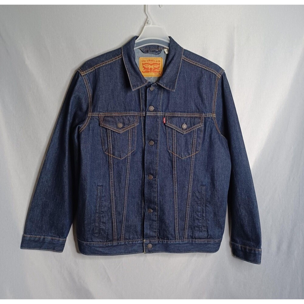 Levi's Jacket Mens XL Blue Denim Button Front Classic Casual Western Cowboy